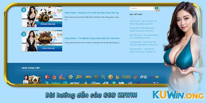 Bài hướng dẫn trên trang chủ Kuwin, thể hiện tầm nhìn minh bạch của CEO Kuwin.